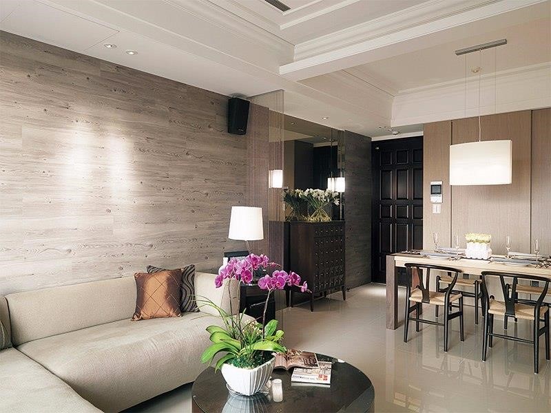 PVC 用途多元，不只能用於地面，用於牆面更能彰顯PVC 不怕髒的優點。圖片提供_演拓設計